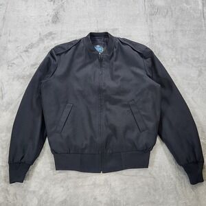 Neptune Garment Co Jacket Mens 40 Black Wool Bomber Quilted Lined Workwear Zip